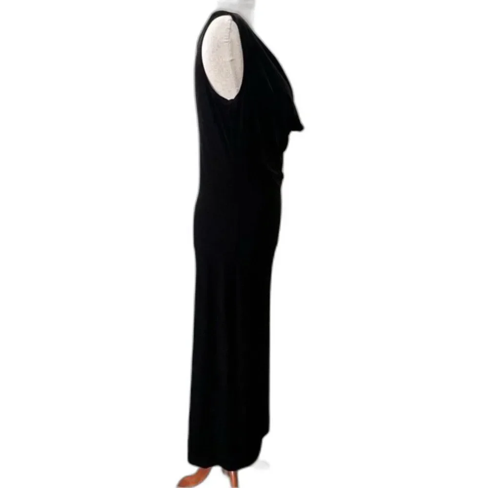 AGB Womens Vtg Velvet Maxi Dress Women’s Black Whimsigoth Fairy Witchy Grunge